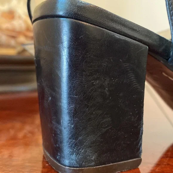 Louis Vuitton Vintage Dark Blue Monogram Mini Lin Sandal Size 35.5 - Picture 14 of 16